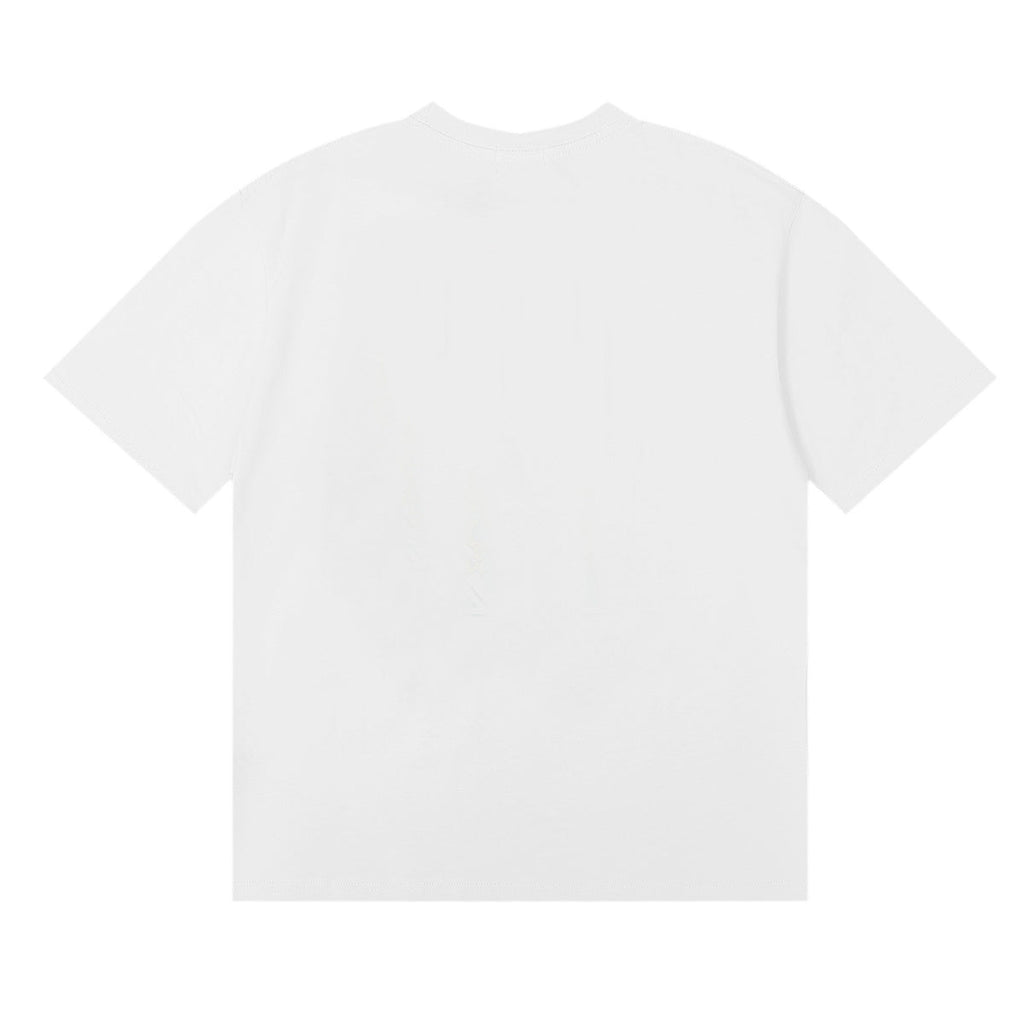 Rhude T-shirts Sardines Badge Printing Cotton Casual Short Sleeve Men and Women