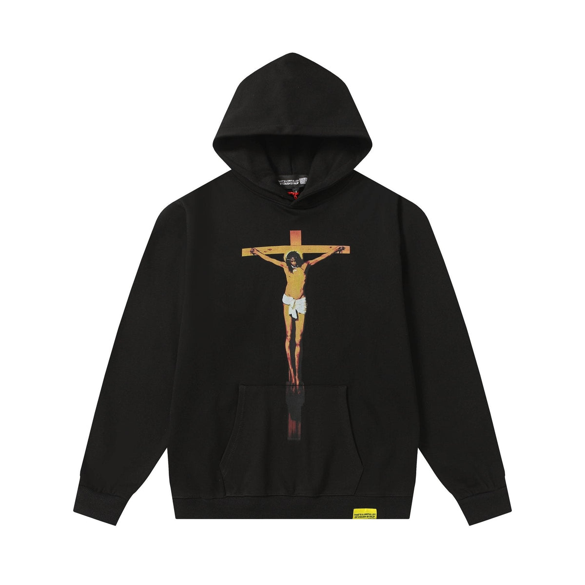 THAT'S A AWFUL LOT OF COUGH SYRUP Crucifixion Graphic Pullover Hoodie ¡ª front