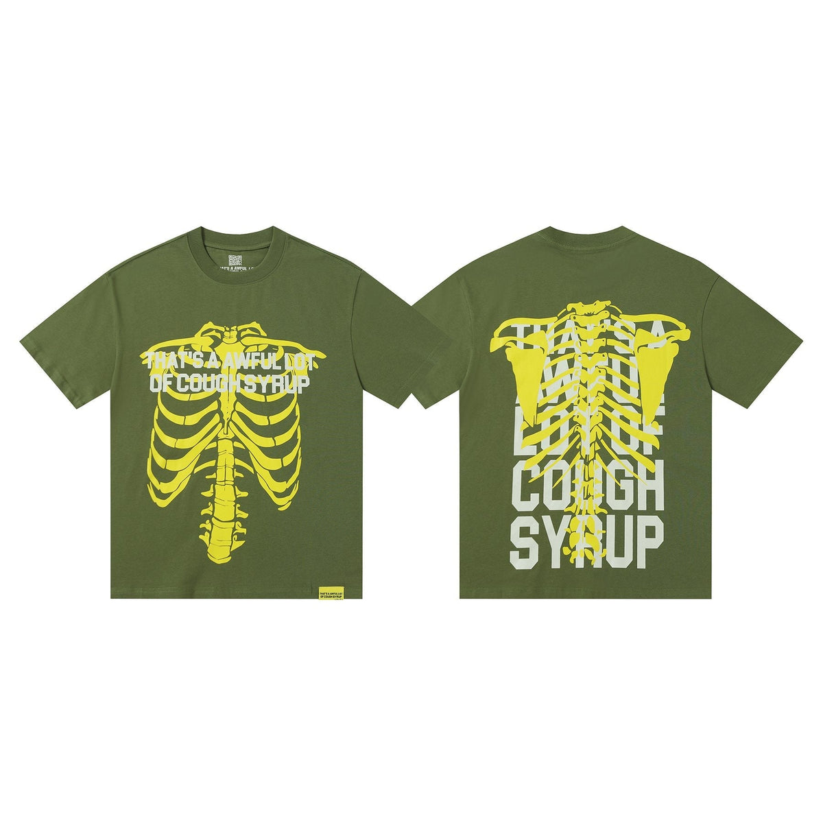 THAT'S A AWFUL LOT OF COUGH SYRUP Ribcage Graphic T-Shirt ¡ª front
