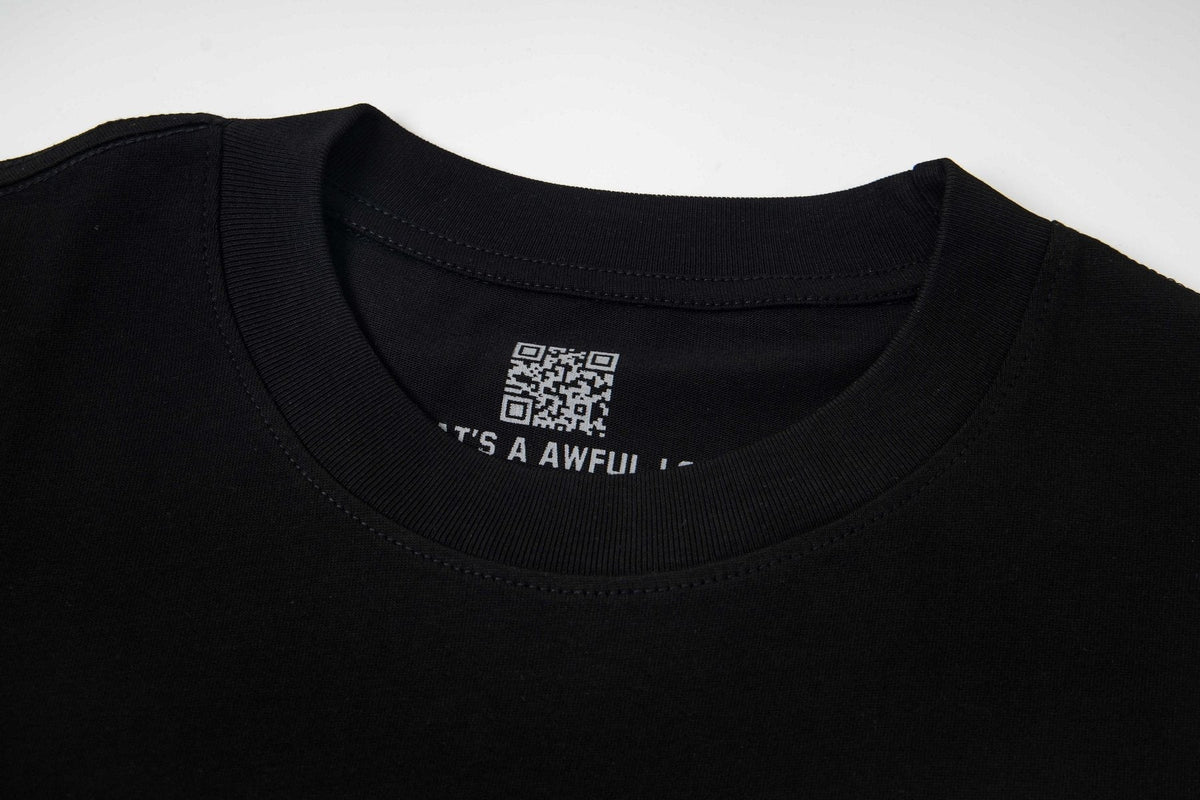 THAT'S A AWFUL LOT OF COUGH SYRUP Front & Back Graphic T-Shirt ¡ª neck_label