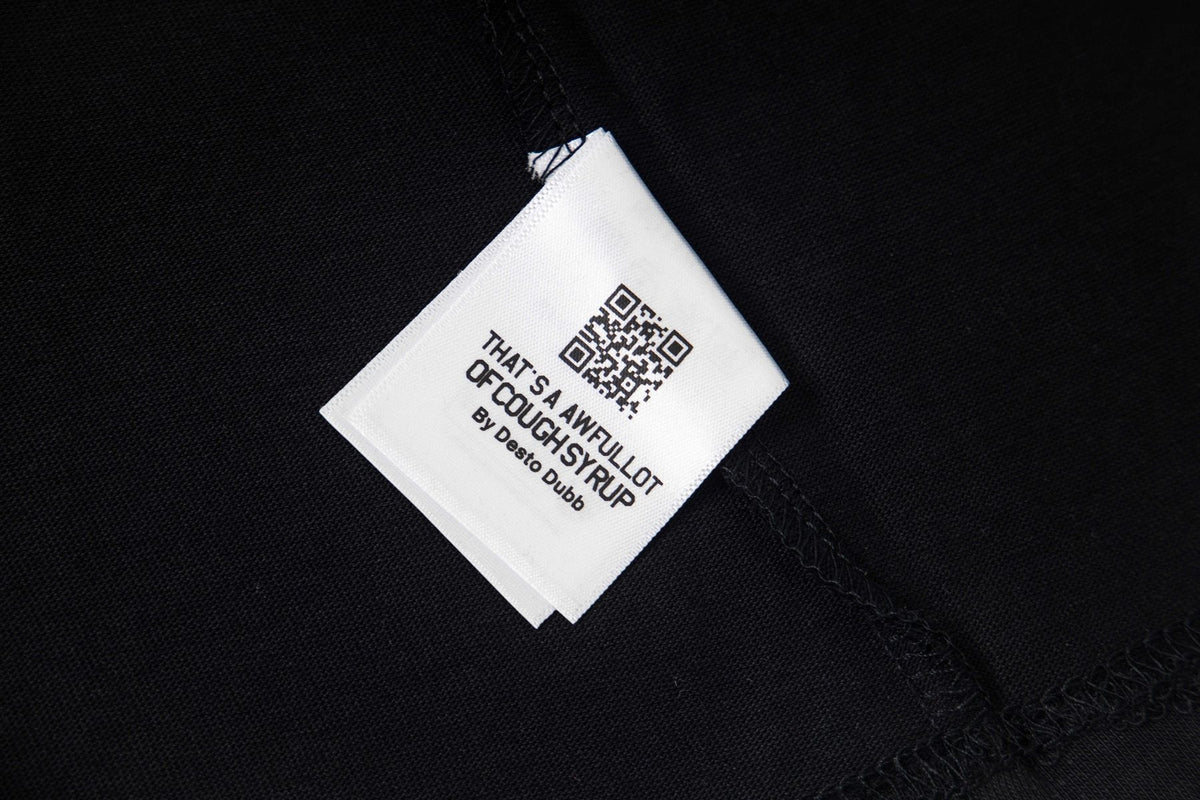THAT'S A AWFUL LOT OF COUGH SYRUP Red/White Graphic Short-Sleeve T-Shirt ¡ª neck_label