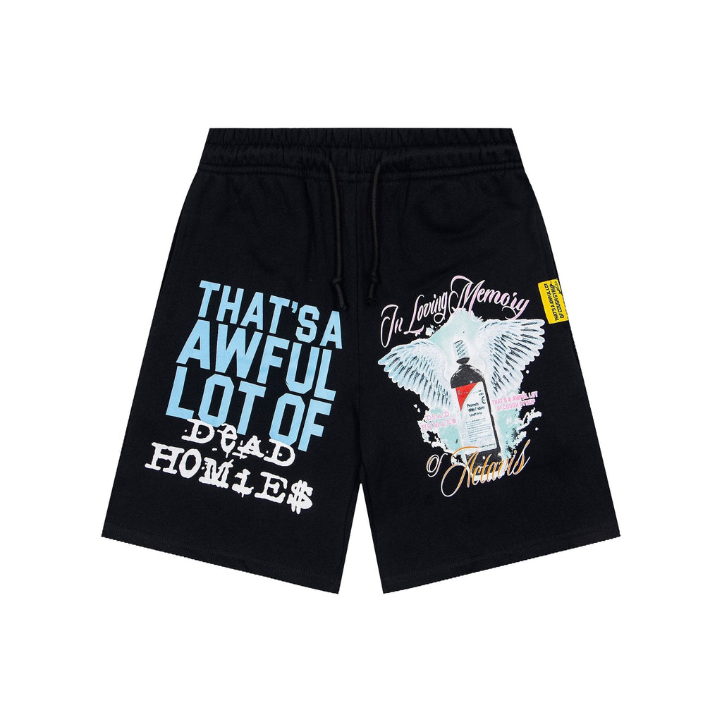 THAT'S A AWFUL LOT OF COUGH SYRUP Black Graphic Shorts ¡ª hero
