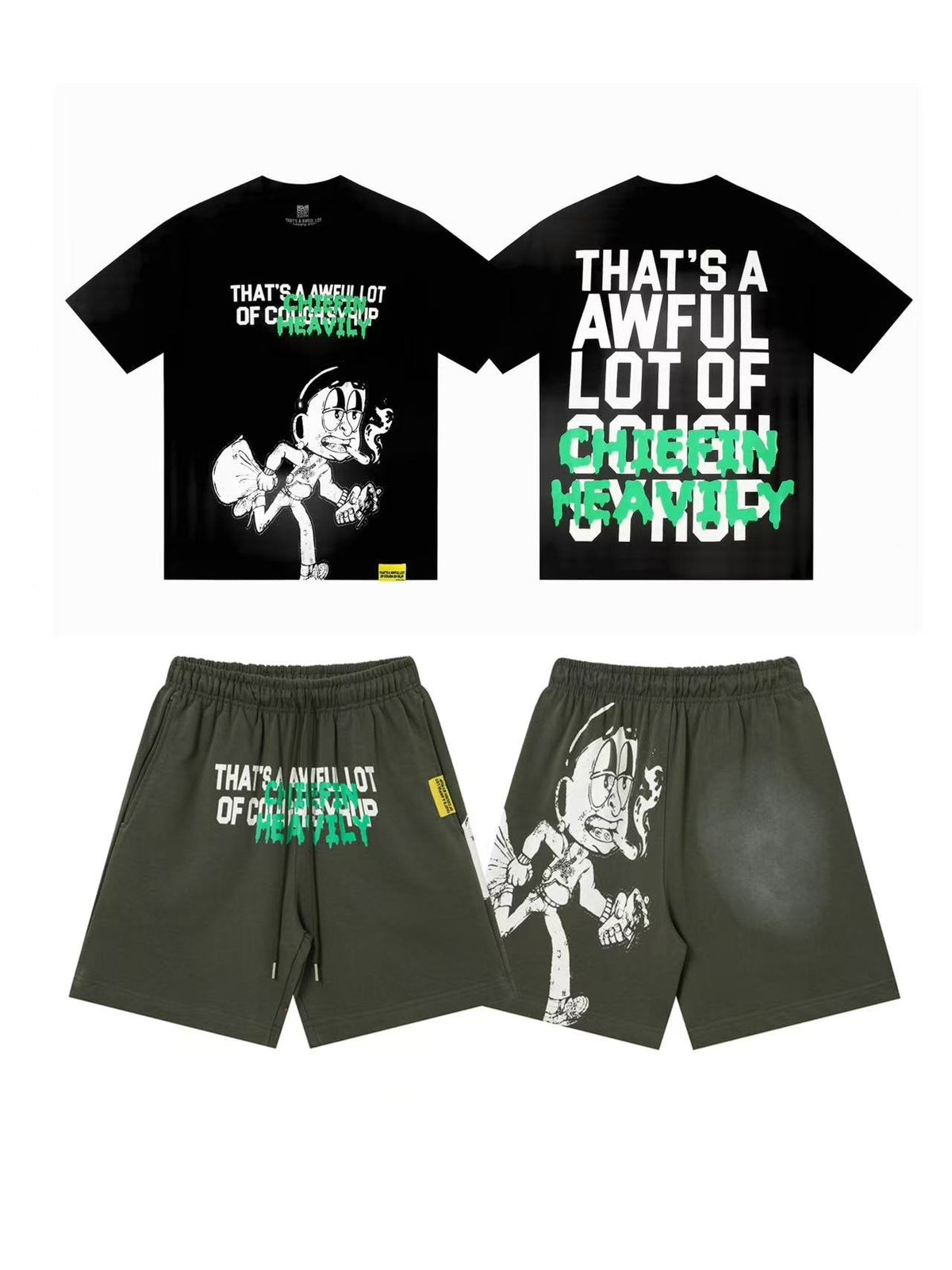 THAT'S A AWFUL LOT OF COUGH SYRUP Graphic Short-Sleeve Set ¡ª front