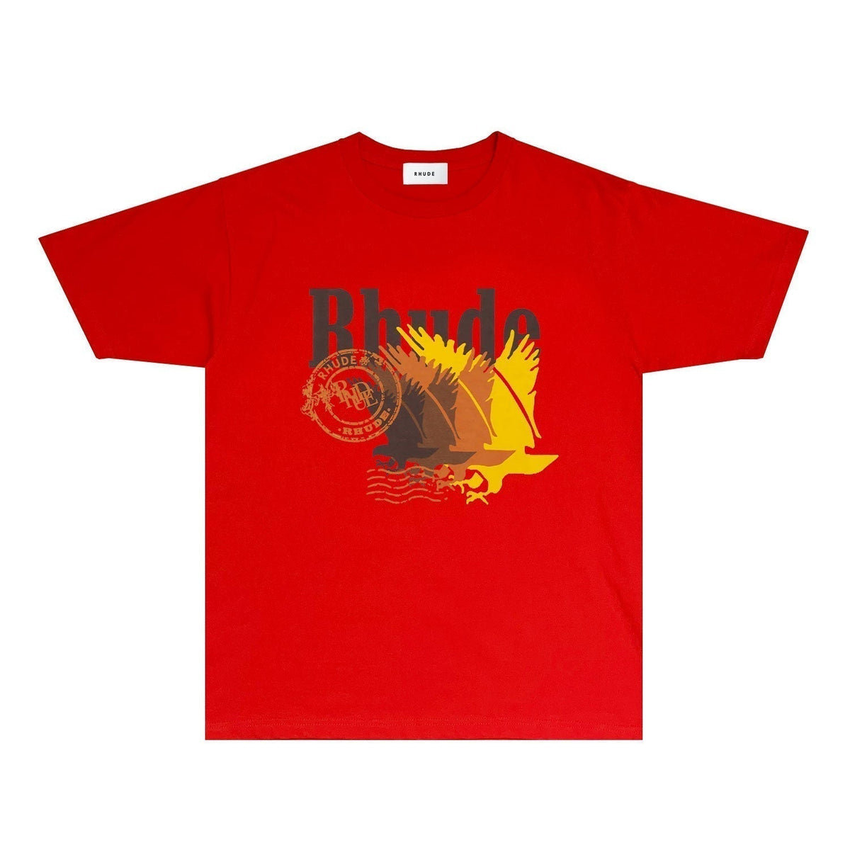 Rhude T-shirts Printed Trendy Pure Cotton