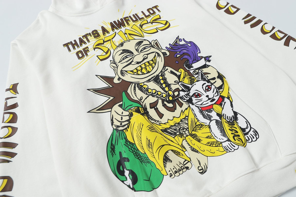 THAT'S A AWFUL LOT OF COUGH SYRUP Stings Character Graphic Hoodie ¡ª detail
